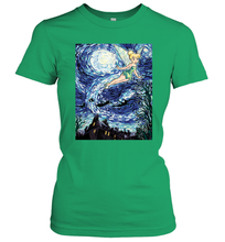 Load image into Gallery viewer, Disney Peter Pan Tinker Bell Starry Night Portrait Women's T-Shirt

