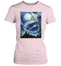 Load image into Gallery viewer, Disney Peter Pan Tinker Bell Starry Night Portrait Women's T-Shirt
