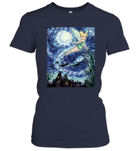 Load image into Gallery viewer, Disney Peter Pan Tinker Bell Starry Night Portrait Women's T-Shirt
