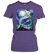 Load image into Gallery viewer, Disney Peter Pan Tinker Bell Starry Night Portrait Women's T-Shirt
