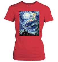 Load image into Gallery viewer, Disney Peter Pan Tinker Bell Starry Night Portrait Women's T-Shirt
