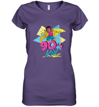 Load image into Gallery viewer, Marvel X Men Jubilee 90s Kid Neon Retro Women's V-Neck T-Shirt
