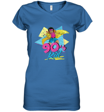 Load image into Gallery viewer, Marvel X Men Jubilee 90s Kid Neon Retro Women's V-Neck T-Shirt
