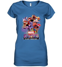 Load image into Gallery viewer, Marvel Rising Secret Warriors Hero Action Pose Collage Women's V-Neck T-Shirt
