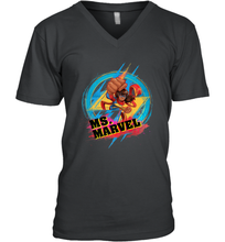 Load image into Gallery viewer, Marvel Rising Secret Warriors Ms. Marvel Portrait Logo Men's V-Neck
