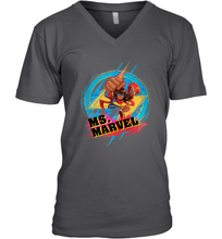 Load image into Gallery viewer, Marvel Rising Secret Warriors Ms. Marvel Portrait Logo Men's V-Neck
