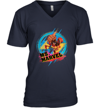Load image into Gallery viewer, Marvel Rising Secret Warriors Ms. Marvel Portrait Logo Men's V-Neck
