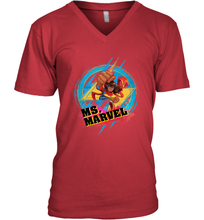 Load image into Gallery viewer, Marvel Rising Secret Warriors Ms. Marvel Portrait Logo Men's V-Neck
