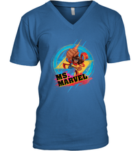 Load image into Gallery viewer, Marvel Rising Secret Warriors Ms. Marvel Portrait Logo Men's V-Neck
