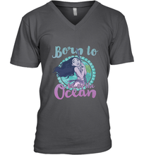 Load image into Gallery viewer, Disney Moana Born To Be In The Ocean Painted Men's V-Neck
