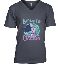 Load image into Gallery viewer, Disney Moana Born To Be In The Ocean Painted Men's V-Neck
