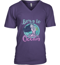 Load image into Gallery viewer, Disney Moana Born To Be In The Ocean Painted Men's V-Neck
