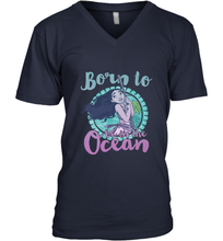 Load image into Gallery viewer, Disney Moana Born To Be In The Ocean Painted Men's V-Neck
