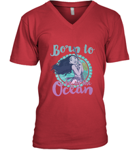 Load image into Gallery viewer, Disney Moana Born To Be In The Ocean Painted Men's V-Neck
