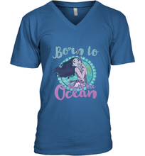 Load image into Gallery viewer, Disney Moana Born To Be In The Ocean Painted Men's V-Neck
