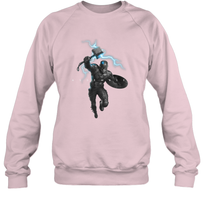 Load image into Gallery viewer, Marvel Avengers Endgame Captain America Assemble Lightning Crewneck Sweatshirt
