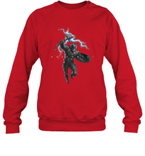 Load image into Gallery viewer, Marvel Avengers Endgame Captain America Assemble Lightning Crewneck Sweatshirt
