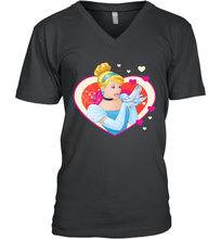 Load image into Gallery viewer, Disney Cinderella Valentine's Sparkle Hearts Men's V-Neck
