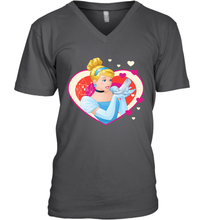 Load image into Gallery viewer, Disney Cinderella Valentine's Sparkle Hearts Men's V-Neck
