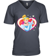 Load image into Gallery viewer, Disney Cinderella Valentine's Sparkle Hearts Men's V-Neck
