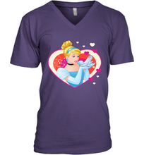 Load image into Gallery viewer, Disney Cinderella Valentine's Sparkle Hearts Men's V-Neck
