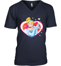 Load image into Gallery viewer, Disney Cinderella Valentine's Sparkle Hearts Men's V-Neck
