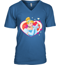 Load image into Gallery viewer, Disney Cinderella Valentine's Sparkle Hearts Men's V-Neck
