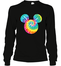 Load image into Gallery viewer, Disney Mickey Mouse Icon Rainbow Tie Dye Long Sleeve T-Shirt
