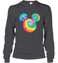 Load image into Gallery viewer, Disney Mickey Mouse Icon Rainbow Tie Dye Long Sleeve T-Shirt
