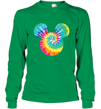 Load image into Gallery viewer, Disney Mickey Mouse Icon Rainbow Tie Dye Long Sleeve T-Shirt

