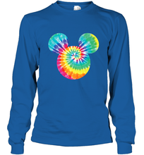 Load image into Gallery viewer, Disney Mickey Mouse Icon Rainbow Tie Dye Long Sleeve T-Shirt
