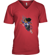 Load image into Gallery viewer, Marvel Rising Secret Warriors Miss America Action Pose Men's V-Neck

