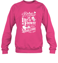 Load image into Gallery viewer, A mother is like a flower each one is beautiful and unique Crewneck Sweatshirt
