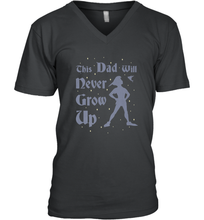Load image into Gallery viewer, Disney Peter Pan This Dad Will Never Grow Up Men's V-Neck
