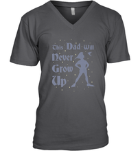 Load image into Gallery viewer, Disney Peter Pan This Dad Will Never Grow Up Men's V-Neck
