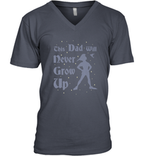 Load image into Gallery viewer, Disney Peter Pan This Dad Will Never Grow Up Men's V-Neck
