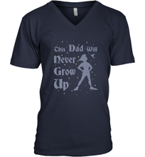 Load image into Gallery viewer, Disney Peter Pan This Dad Will Never Grow Up Men's V-Neck
