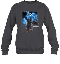 Load image into Gallery viewer, Marvel Avengers Endgame Captain America Worthy Action Pose Crewneck Sweatshirt
