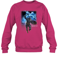 Load image into Gallery viewer, Marvel Avengers Endgame Captain America Worthy Action Pose Crewneck Sweatshirt
