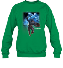 Load image into Gallery viewer, Marvel Avengers Endgame Captain America Worthy Action Pose Crewneck Sweatshirt
