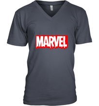 Load image into Gallery viewer, Marvel Logo Melting Letters Halloween Men's V-Neck
