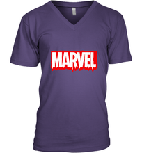Load image into Gallery viewer, Marvel Logo Melting Letters Halloween Men's V-Neck
