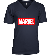 Load image into Gallery viewer, Marvel Logo Melting Letters Halloween Men's V-Neck
