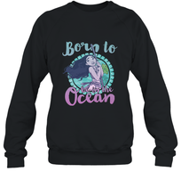 Load image into Gallery viewer, Disney Moana Born To Be In The Ocean Painted Crewneck Sweatshirt
