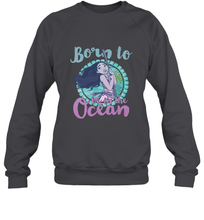 Load image into Gallery viewer, Disney Moana Born To Be In The Ocean Painted Crewneck Sweatshirt

