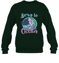 Load image into Gallery viewer, Disney Moana Born To Be In The Ocean Painted Crewneck Sweatshirt
