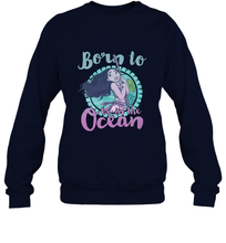 Load image into Gallery viewer, Disney Moana Born To Be In The Ocean Painted Crewneck Sweatshirt
