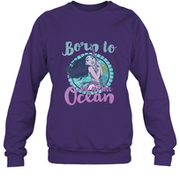 Load image into Gallery viewer, Disney Moana Born To Be In The Ocean Painted Crewneck Sweatshirt
