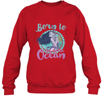 Load image into Gallery viewer, Disney Moana Born To Be In The Ocean Painted Crewneck Sweatshirt
