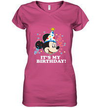 Load image into Gallery viewer, Disney Mickey Mouse It�s My Birthday Women's V-Neck T-Shirt
